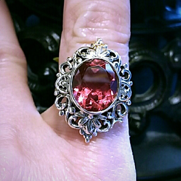 SOLD SALMON QUARTZ RING - Picture 8 of 8